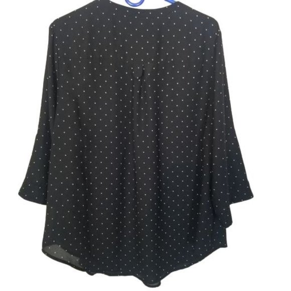 Torrid Womens 2X Black Polka Dots Harper Georgette - Picture 8 of 10